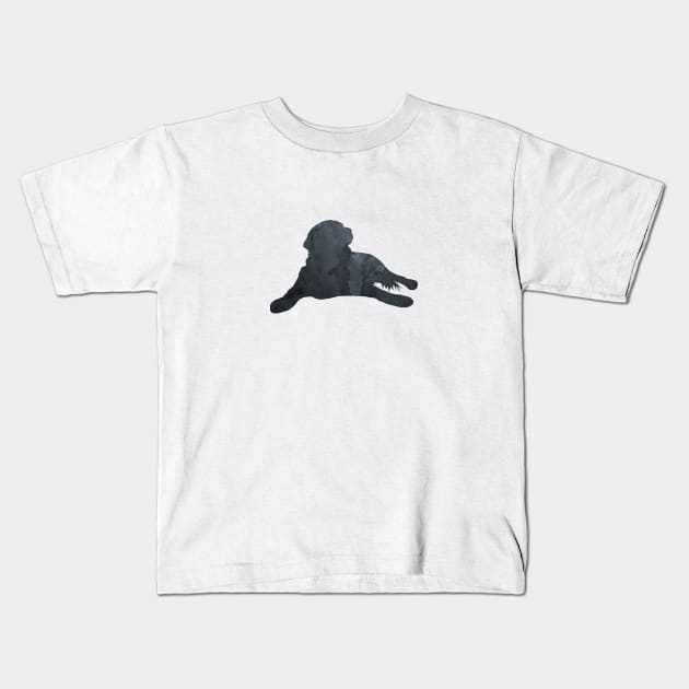 Bernese Mountain Dog Black Silhouette Art Kids T-Shirt by BittenByErmines